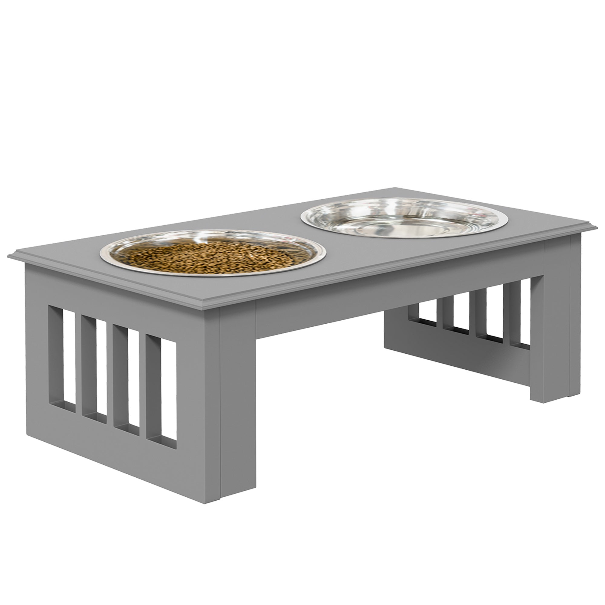Raised Dog Feeding Bowls With Stand, Stainless Steel For Extra Small And Small Dog