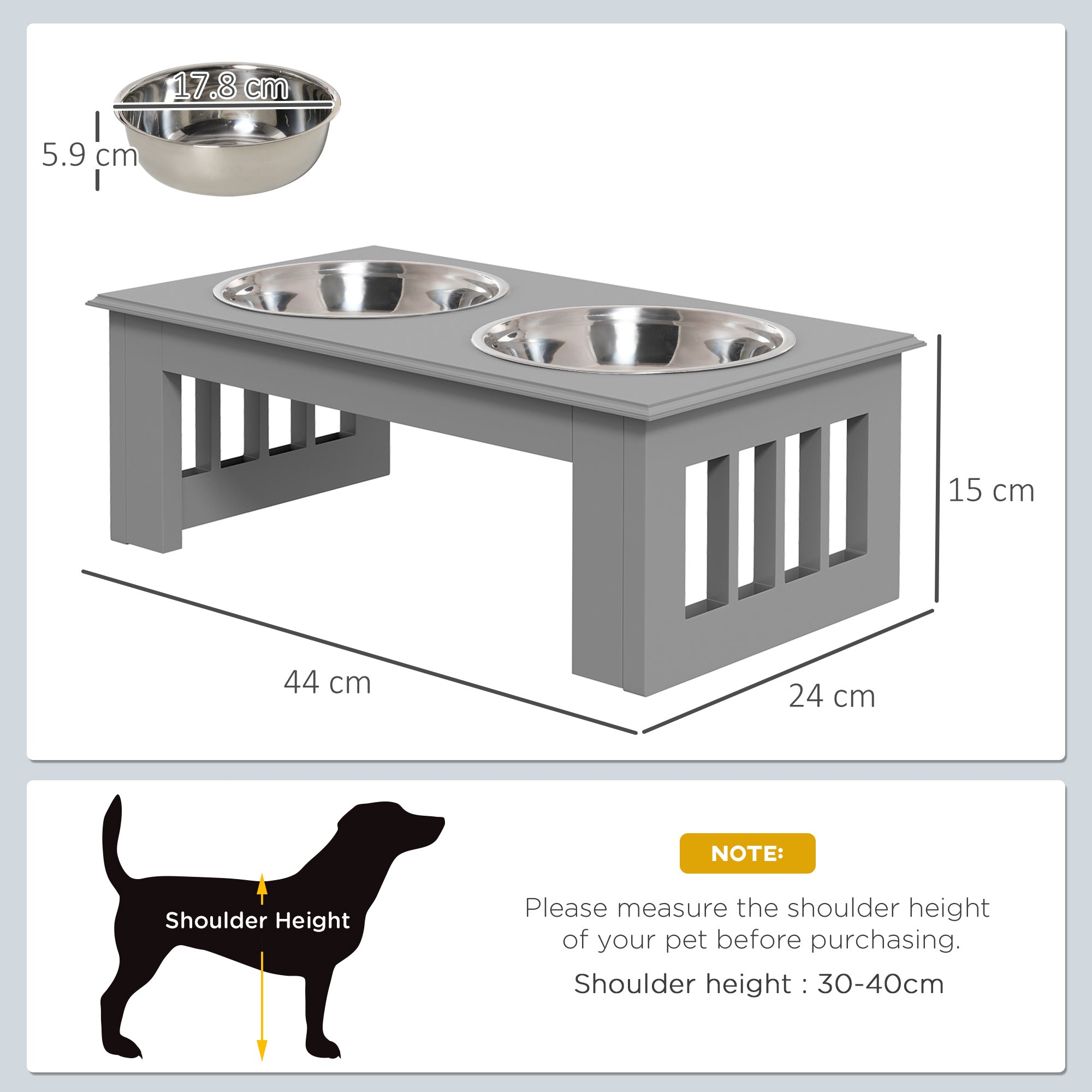Raised Dog Feeding Bowls With Stand, Stainless Steel For Extra Small And Small Dog