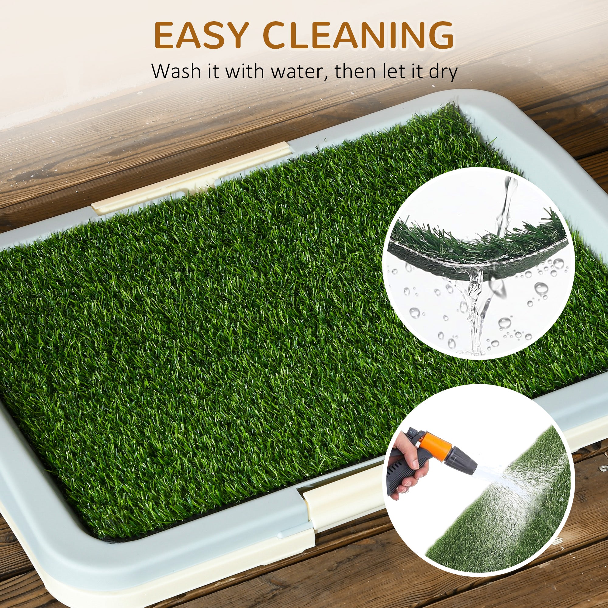Indoor Puppy Training Pad with Artificial Grass – Portable Pet Toilet Tray, 46.5 × 34 cm